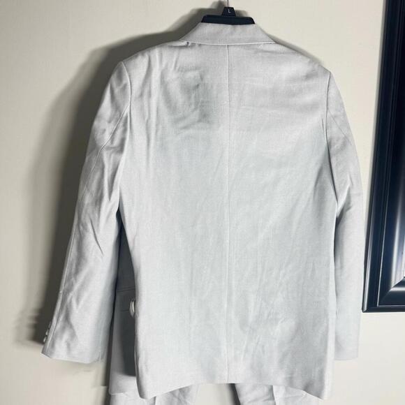 Nautica Big Boys Pindot 2 Piece Suit Set Light Grey, boy suit top and bottom 12 - Picture 12 of 12